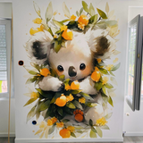 Panorama Kindertapete Baby Koala und seine Blumenkrone