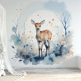 Panorama Tapete für Kinder mit Rehmotiv