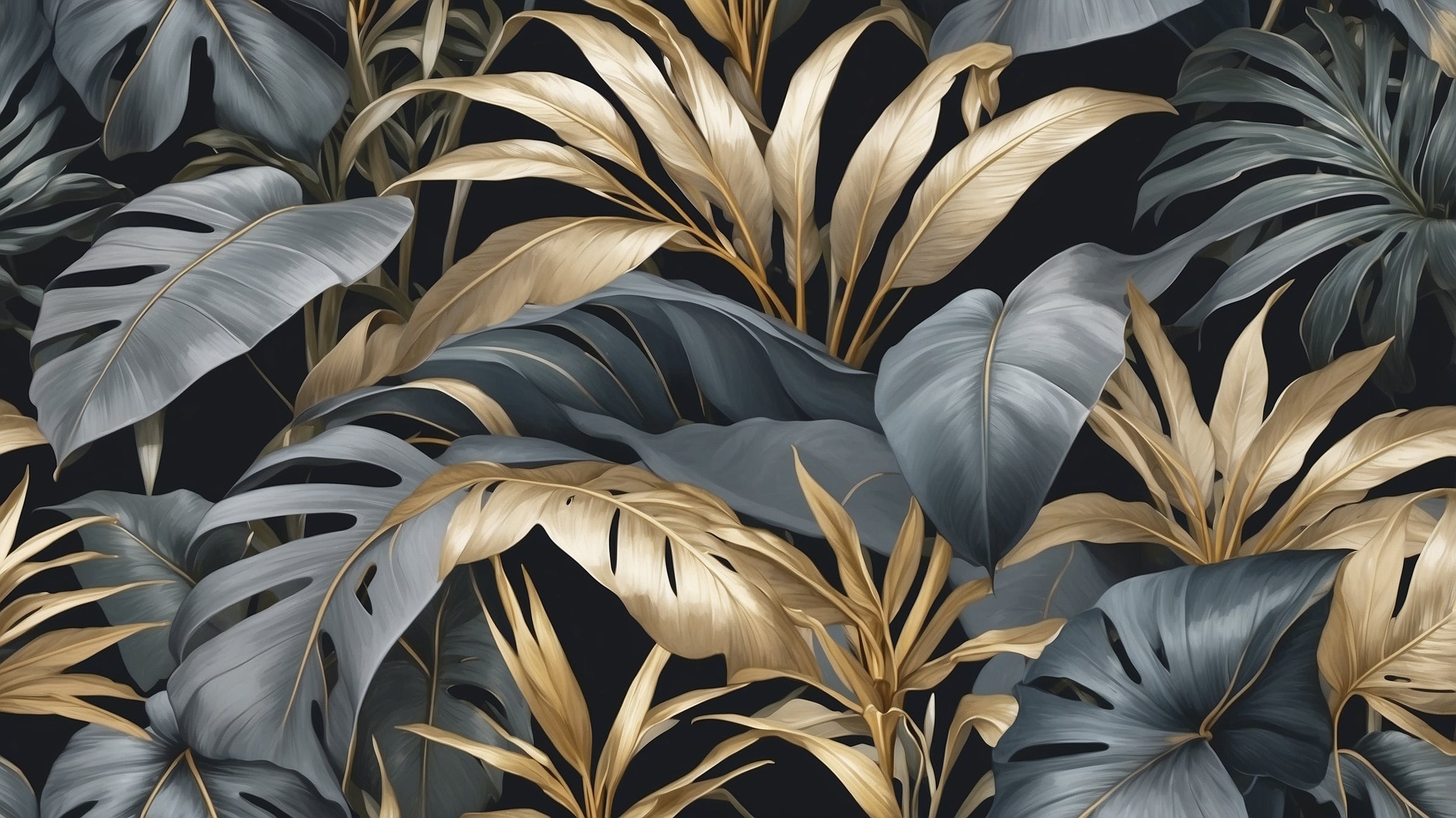 Panoramatapete goldener Dschungel