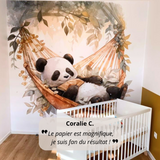 Panoramatapete für Kinder mit schlafendem Panda MyJoliWall