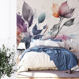 Panorama-Tapete Floral Pflanzen und Blumen