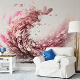 Panoramatapete Federn im Wind