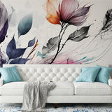 Panorama-Tapete Floral Pflanzen und Blumen