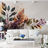 Panorama-Tapete Floral Pflanzen und Blumen