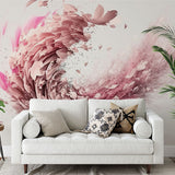 Panoramatapete Federn im Wind