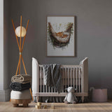 Affiche enfant léopard qui dort