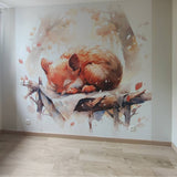 Panorama Kindertapete Eichhörnchen in den Wolken