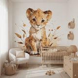 Papier peint panoramique – Le lionceau apaisé