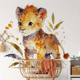 Papier peint panoramique – Le lionceau curieux