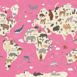 Panorama Kindertapete Weltkarte