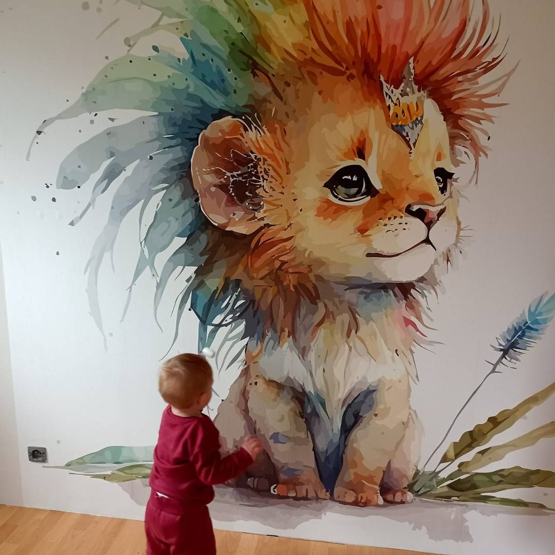 Papier peint enfant panoramique Roi lion