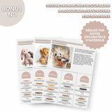 Panorama Tapete Kind Baby Panther des Schnees