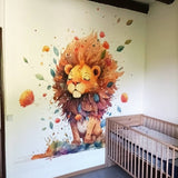 Papier peint enfant panoramique Lion mignon