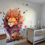 Papier peint enfant panoramique Lion mignon