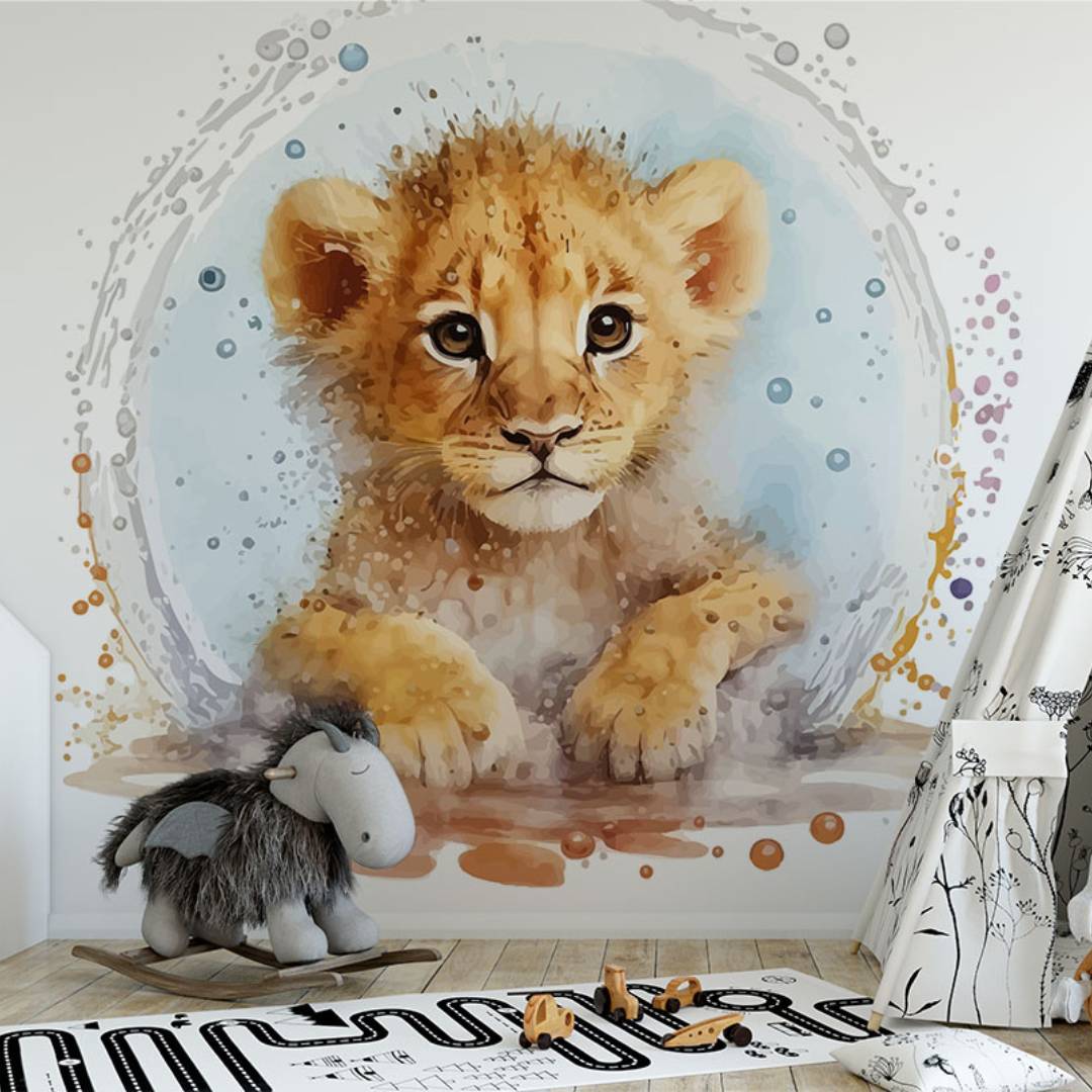 Papier peint enfant panoramique le roi lion