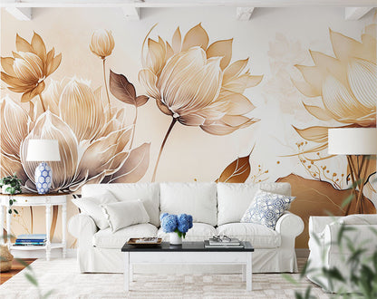 Papier peint panoramique Floral plantes et fleurs