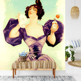 Papier peint panoramique femme vintage