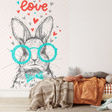 Papier peint panoramique Lapin love