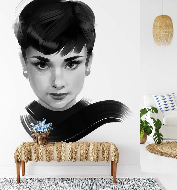 Papier peint panoramique Audrey Hepburn