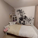 Deuxième vue du papier peint cheval 2 dans une chambre d'enfant