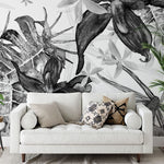 Papier peint panoramique jungle n°7 illustré, dans une chambre adulte