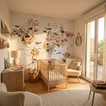 Troisième vue du papier peint panoramique atlas rêves dans une chambre d'enfant