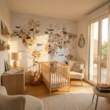 Troisième vue du papier peint panoramique atlas rêves dans une chambre d'enfant