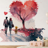 Quatrième vue du papier peint panoramique famille and love dans une chambre d'enfant