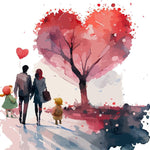 Cinquième vue du papier peint panoramique famille and love dans une chambre d'enfant