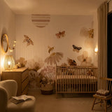 Troisième vue du papier peint panoramique jardin grand mère dans une chambre d'enfant