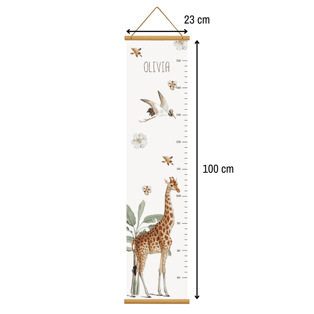 Deuxième vue de la toise girafe pour enfant