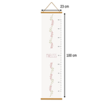 Deuxième vue de la toise minimaliste fleurs pour enfant