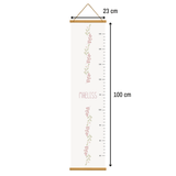 Deuxième vue de la toise minimaliste fleurs pour enfant