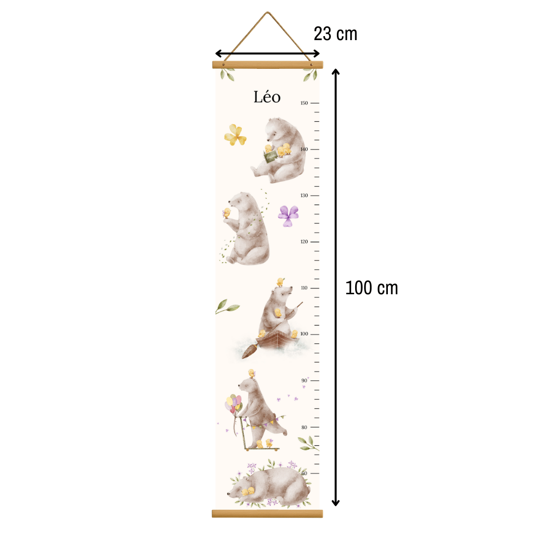 Deuxième vue de la toise ours et poussins pour enfant